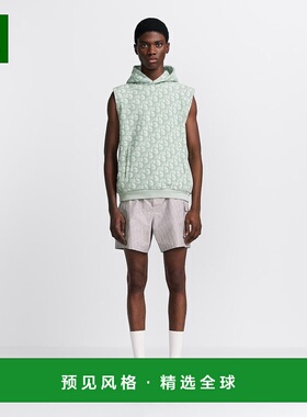 香港直邮Dior Oblique连帽无袖卫衣 483J647A0907迪奥新款