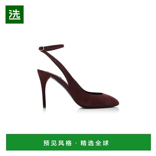 1h可退 香港直邮Alaïa 女士 Decollete 绒面革露跟浅口鞋