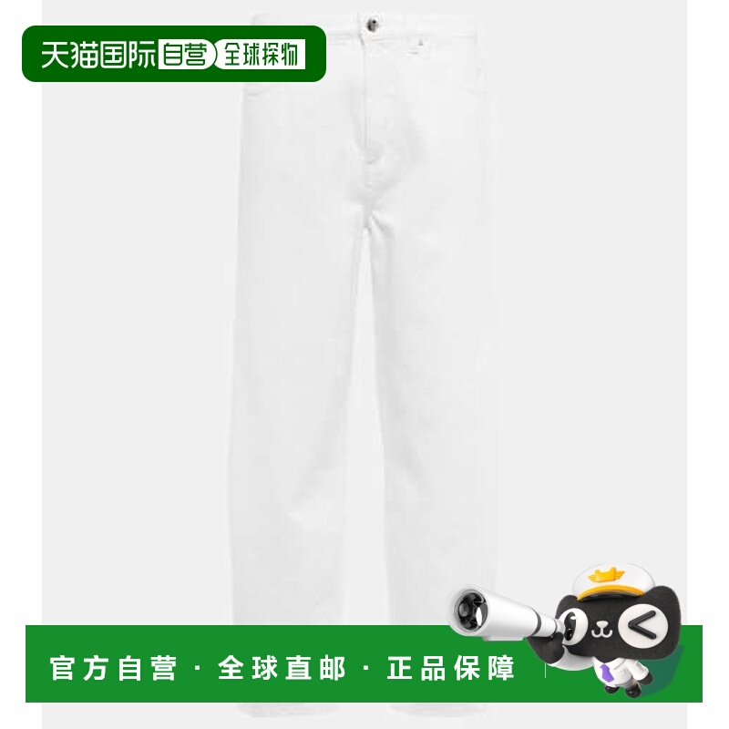 香港直邮TOTÊME 女士 barrel-leg 高腰牛仔裤 white白色 舒适时尚