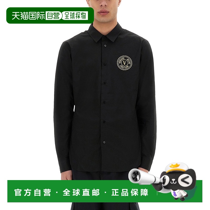 1h可退 香港直邮Versace Jeans 范思哲 男士 VEMBLEM 衬衫 78GALY