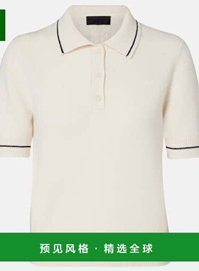 香港直邮NILI LOTAN 女士 Carline 羊绒Polo衫 white白色 舒适时