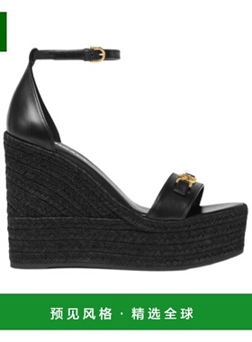 香港直邮Versace 露趾高跟凉鞋范思哲 1014100DVT2P厚底