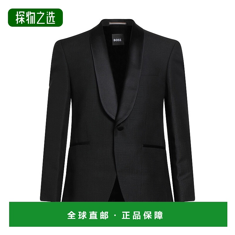 香港直邮BOSS 波士 男士 西装外套 black黑色 舒适时尚