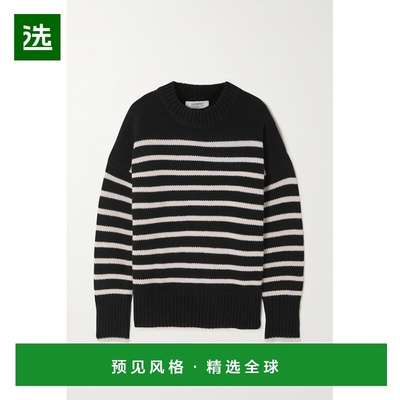 1h可退 香港直邮LA LIGNE 女士 Marina 条纹羊毛羊绒混纺毛衣 LLC