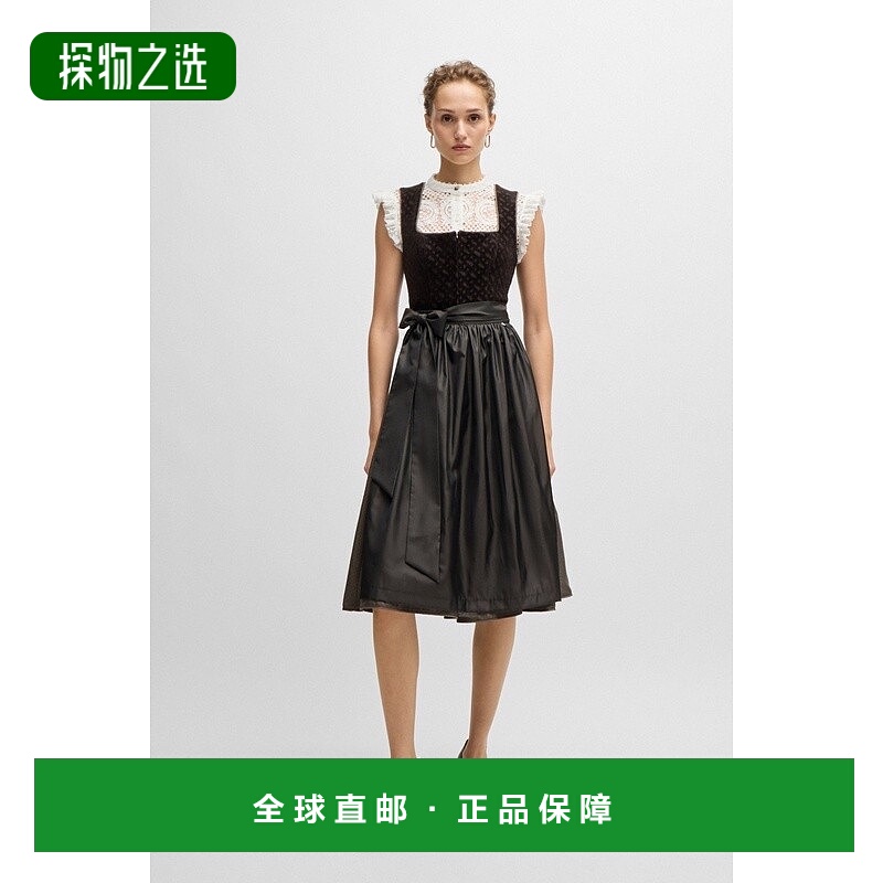 欧洲直邮HUGO BOSS雨果BOSS BLACK BOSS x Kinga Mathe 灰褐