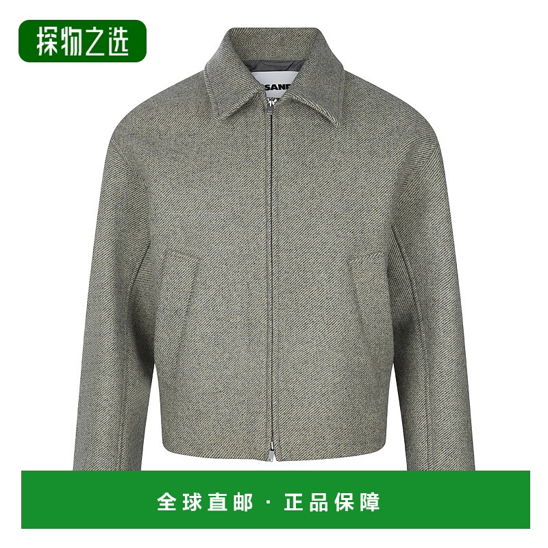 1h可退 香港直邮Jil Sander 吉尔·桑达 男士 羊毛华达呢衬垫夹克