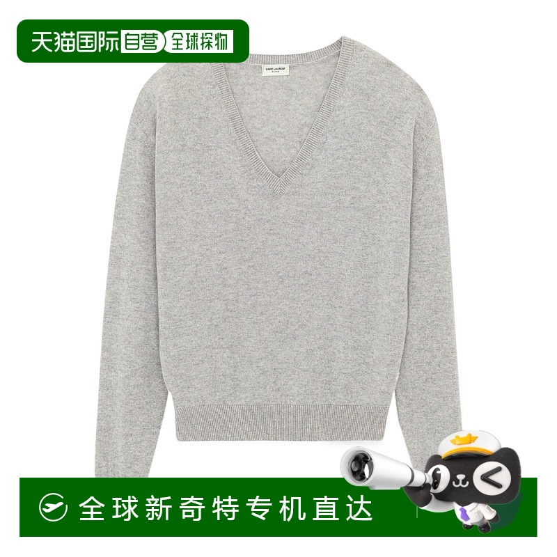 香港直邮Saint Laurent V领长袖毛衣 755558Y
