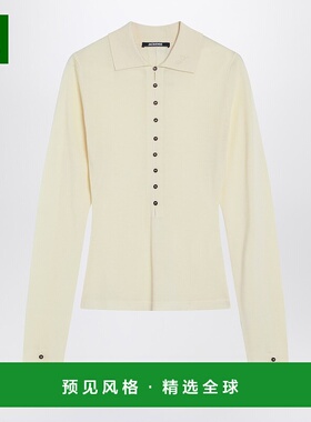 香港直邮Jacquemus 女士 浅黄色羊毛Polo衫 25HPOW00806AK0014520