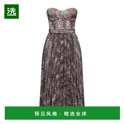 1h可退 香港直邮Elisabetta Franchi 女士 中长连衣裙 black黑色