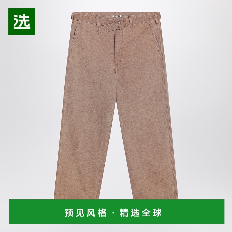 1h可退 香港直邮AURALEE 男士 浅棕棉质裤子 A24AP03HGCOLB休闲裤