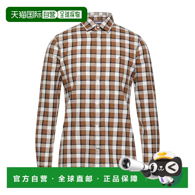 1h可退 香港直邮Tommy Hilfiger 汤米·希尔费格 男士 格纹衬衫
