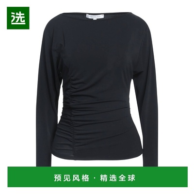 1h可退 香港直邮Patrizia Pepe 柏翠莎 佩佩 女士 上衣 black黑色