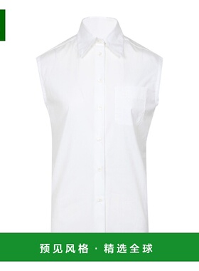 香港直邮N21 女士衬衫 G08300741101 SS2024 白色 无袖衬衫