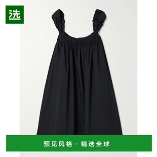 褶皱棉混纺府绸迷你连衣裙 1h可退 Beau 女士 R25P 香港直邮Staud