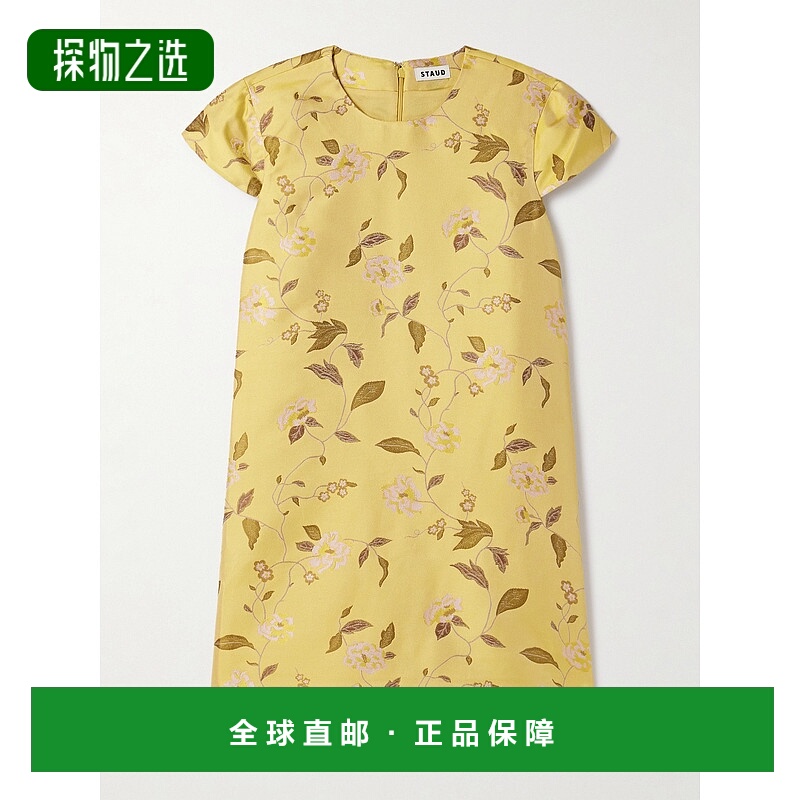 香港直邮Staud 女士 Mia 花朵图案织锦迷你连衣裙 R25F2144BJWDFL