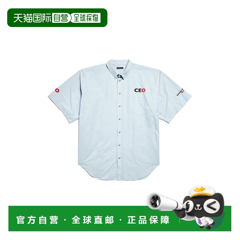 1h可退 香港直邮Balenciaga 巴黎世家 男士 Ceo Uniform 徽标短袖