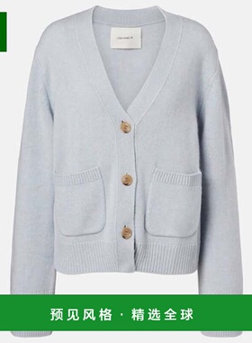 1h可退 香港直邮LISA YANG 女士 Danni 羊绒针织开衫 blue蓝色 舒