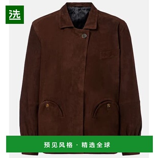 1h可退 香港直邮blazé milano 女士 Cleo 绒面革短夹克