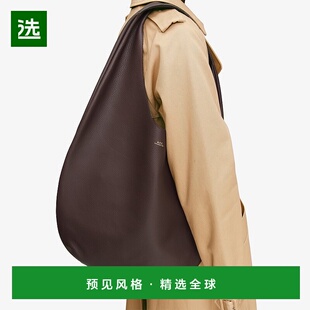 欧洲直邮APC Neige系列女士酒红色粒面皮革手提包托特包单肩包