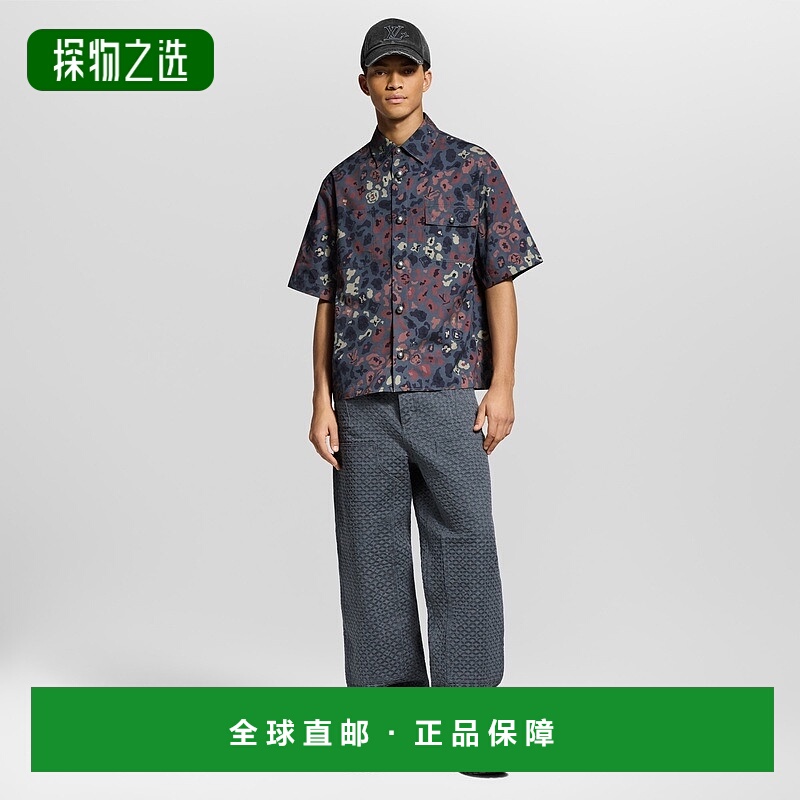 自营欧洲直邮LV路易威登 男士多色棉印花图案短袖衬衫