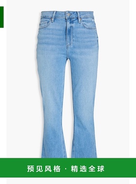 1h可退 香港直邮paige denim 女士 Colette 短款高腰喇叭牛仔裤 3