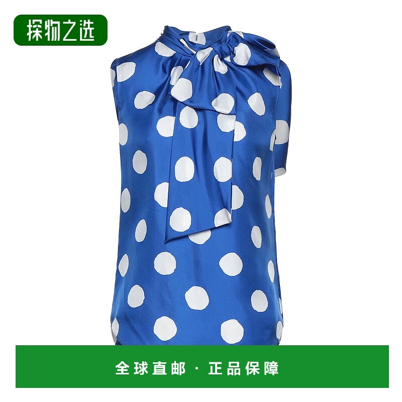 香港直邮Moschino 莫斯奇诺 女士 真丝上衣 blue蓝色 舒适时尚