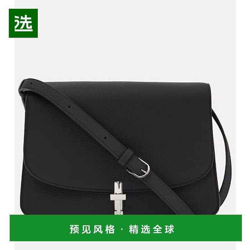 1h可退 香港直邮The Row 女士 Sofia 10 皮革斜挎包 black黑色 舒