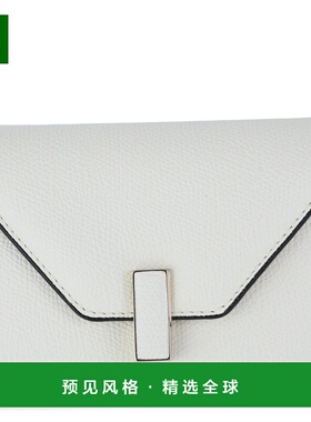 1h可退 香港直邮Valextra 女士 3 CC 白色皮革折叠钱包 SGES00050