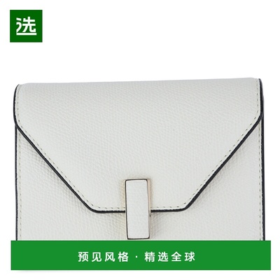 1h可退 香港直邮Valextra 女士 3 CC 白色皮革折叠钱包 SGES00050