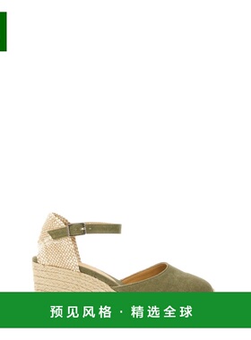 1h可退 香港直邮CastaÑer 女士 CAROL 麻底坡跟鞋 CAROL6002OLIVE