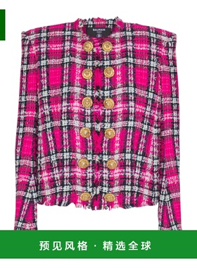 香港直邮BALMAIN 女士西服 GF1SM509CG42AAA SS2026 粉红色 长袖