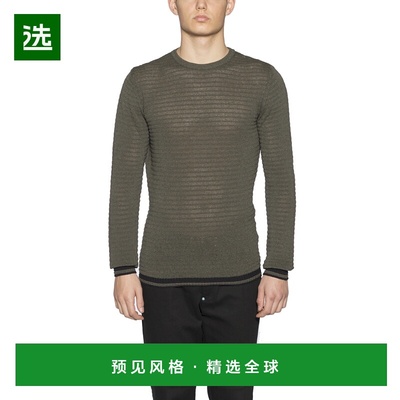 1h可退 香港直邮Daniele Alessandrini 男士 棉质水手领毛衣 GFM8