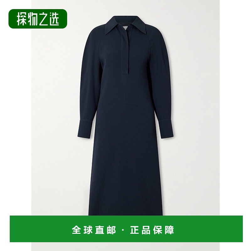 香港直邮VICTORIA BECKHAM 维多利亚·贝克汉姆 女士 绉纱中长连