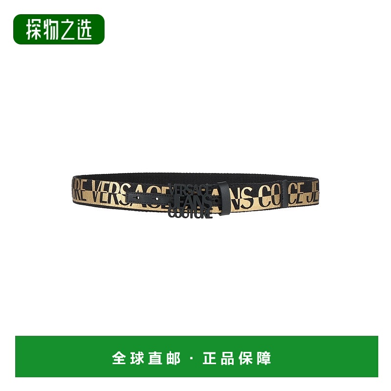 香港直邮Versace Jeans 范思哲 男士 布织皮带 black黑色 舒适时