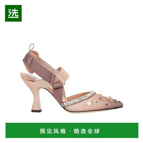 香港直邮Fendi colibri 网眼高跟凉鞋 8J8700AU2E登山鞋