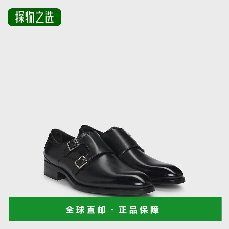 欧洲直邮HUGO BOSS雨果BOSS BLACK 双带抛光皮鞋男鞋休闲鞋