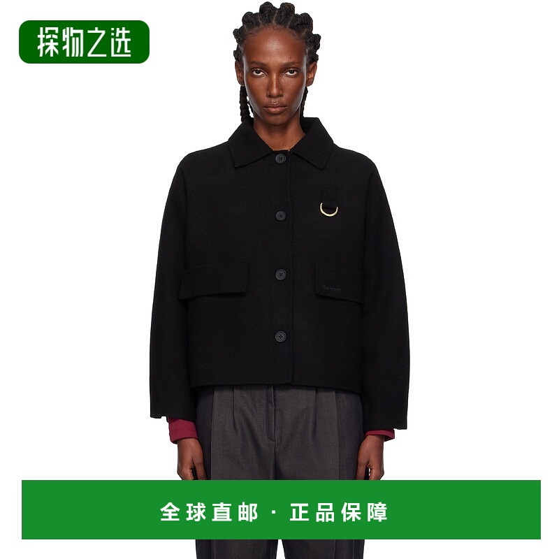 香港直邮barbour 巴伯尔 女士 黑色 Leonie 夹克 LOS0077