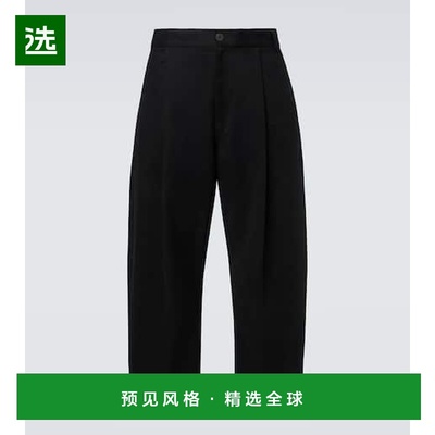 1h可退 香港直邮Studio Nicholson 男士 Sorte barrel-leg 棉质斜