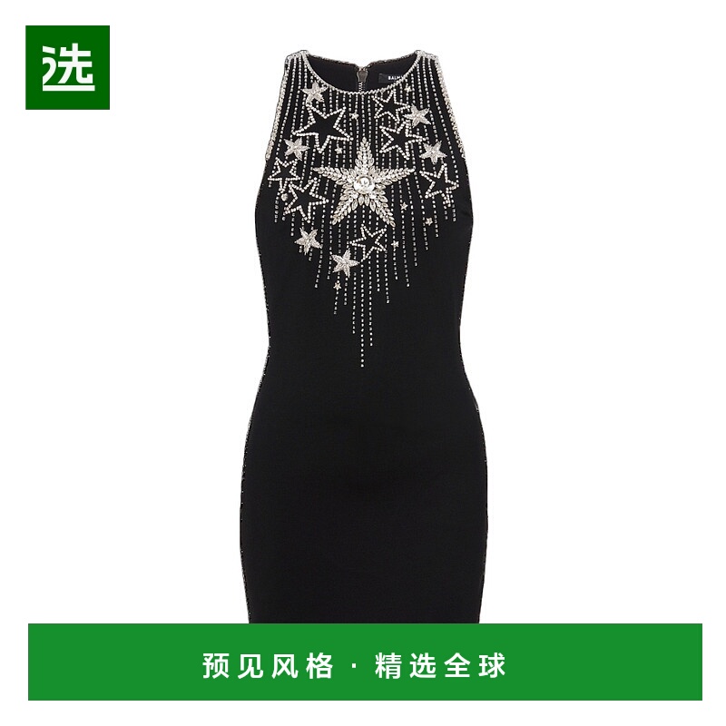 香港直邮Balmain 流星装饰连衣裙 CF1R4001PC18
