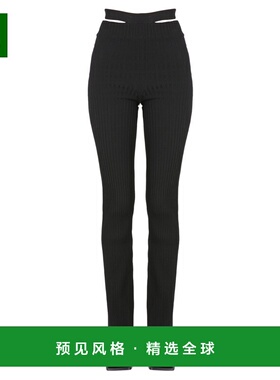 1h可退 香港直邮ANDREĀDAMO 女士 TROUSERS 罗纹剪口皮带 ADFW21P