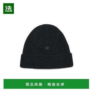 欧洲直邮ACNE STUDIO 男女同款黑色微型表情饰片羊毛无檐便帽