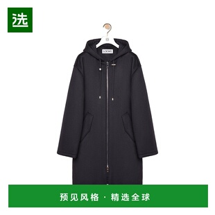 香港直邮Loewe 羊毛连帽大衣 H526Y01WC7罗意威拉链