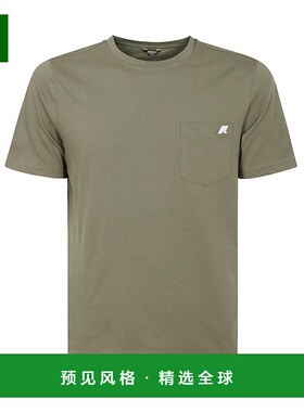 香港直邮K-WAY 男士户外T恤 K31368WV15 SS2025 绿色