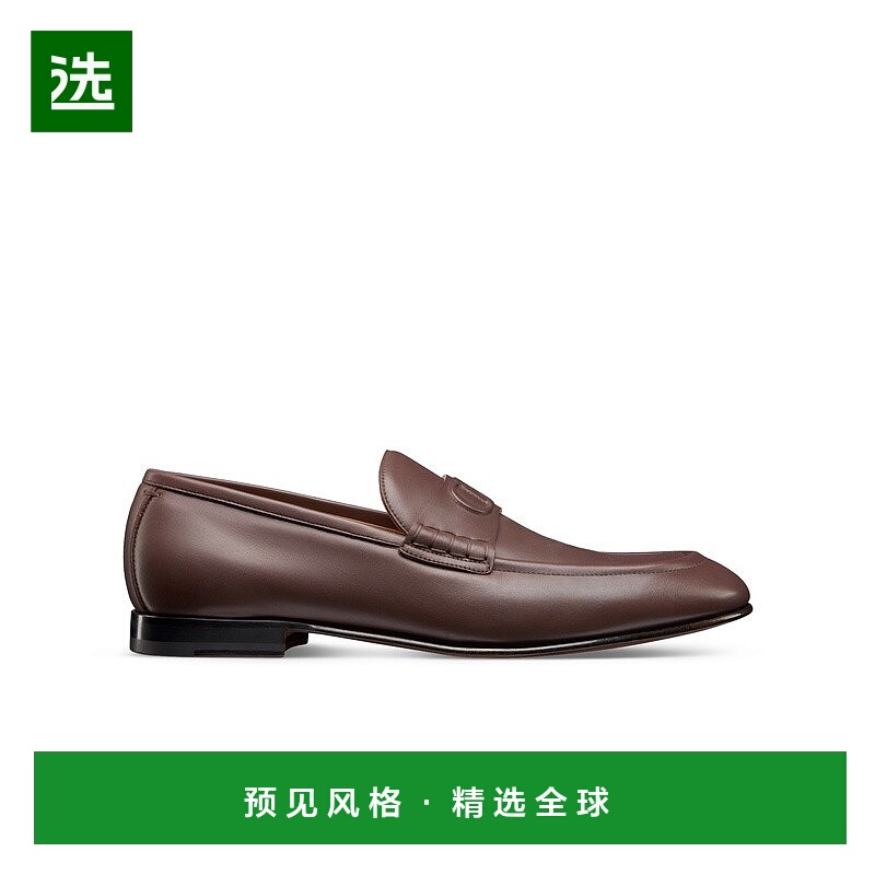 1h可退 欧洲直邮Dior 迪奥 男士棕色牛皮乐福鞋新款