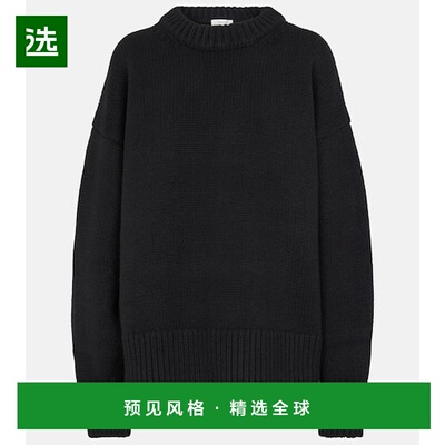 1h可退 香港直邮The Row 女士 Ophelia 羊毛羊绒毛衣 black黑色