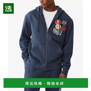 1h可退 【美国直邮】true religion 男士 帽衫运动夹克衫