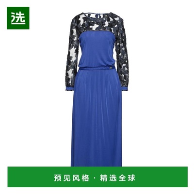 【美国直邮】Cavalli Class女士连衣裙圆领长袖修身时尚 优雅自然