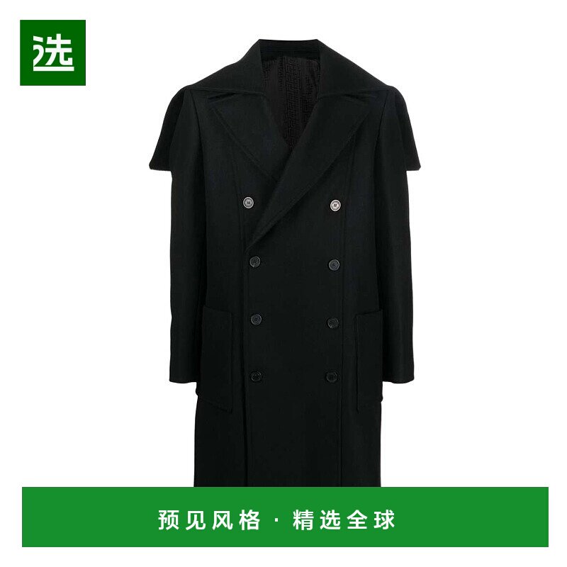 香港直邮Balmain 双排扣大衣 YH1UB003WB06