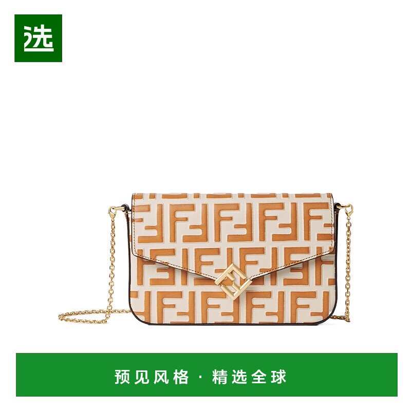 香港直邮Fendi FF Diamonds 链条单肩钱包 8M0509ADYM