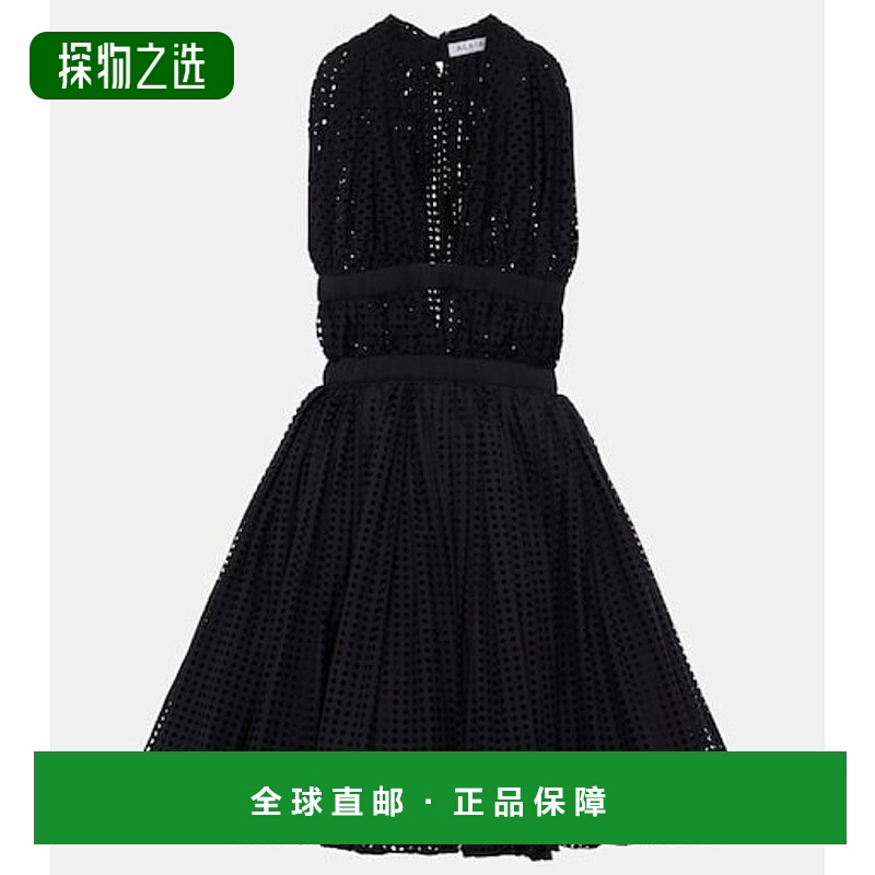 香港直邮Alaïa 女士 Deesse 棉混纺迷你连衣裙 black黑色 舒适时